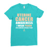 Uterine Cancer Awareness I Wear Peach For Some Special To Me Ladies Fitted T-Shirt