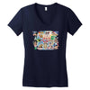 rude funny cotton dick of the world, ideal gift, birthday present Women's V-Neck T-Shirt