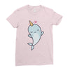 cute kawaii narwhals are cute Ladies Fitted T-Shirt