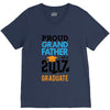 Class of 2017 Proud Grand Father Graduation V-Neck Tee