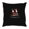 biking down main street Throw Pillow
