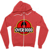Over 9000 DBZ Vegeta Zipper Hoodie
