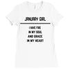 January Girl Ladies Fitted T-Shirt