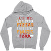 cut into pizzas Zipper Hoodie