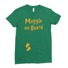 Muggle On Board Orange Ladies Fitted T-Shirt