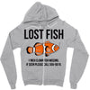 lost fish Zipper Hoodie