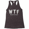 wtf where's the food Racerback Tank
