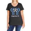 argentina 78 world cup 1978 retro football Ladies Curvy T-Shirt