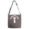 crazy cat lady Adjustable Strap Totes