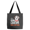 This Girl Loves Her Dalmatian Tote Bags