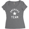 americas team Women's Triblend Scoop T-shirt