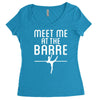 meet me at the barre ballet shoes funny Women's Triblend Scoop T-shirt