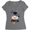 who loves papillon Women's Triblend Scoop T-shirt