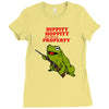 hippity hoppity get off my property Ladies Fitted T-Shirt