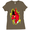 warning Ladies Fitted T-Shirt
