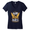 All Men Are Created Equal But Only The Best Are Born In Marc Women's V-Neck T-Shirt