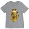 gold grenade V-Neck Tee