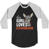 This Girl Loves Her Chihuahua 3/4 Sleeve Shirt