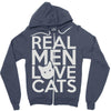 real men love cats Zipper Hoodie