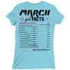 March Girl Facts Pisces Ladies Fitted T-Shirt