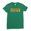 warning offensive mens funny Ladies Fitted T-Shirt
