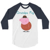peppa pig grandpa pig 3/4 Sleeve Shirt