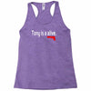 tony is alive sopranos Racerback Tank
