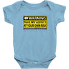 at your own risk Baby Onesie