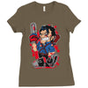 evil cartoon Ladies Fitted T-Shirt