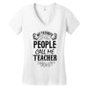 My Favorite People Call Me Teacher Women's V-Neck T-Shirt