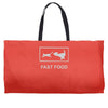 fast food funny Weekender Totes