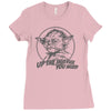 yoda funny slogan retro movie Ladies Fitted T-Shirt