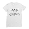 dad a sons first hero Ladies Fitted T-Shirt