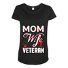 Mom Wife Veteran - Veterans Day T-Shirt Gifts Maternity Scoop Neck T-shirt