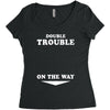 Double Trouble On The Way Women's Triblend Scoop T-shirt