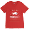 santa taurus christmas ugly t shirts V-Neck Tee