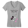 Creating a Little Disney Magic Pink Glitter Women's V-Neck T-Shirt