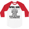 Super April Girl 3/4 Sleeve Shirt