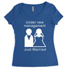 under new management   just married Women's Triblend Scoop T-shirt