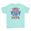 only the best dads get promoted to papa Youth Tee