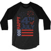 happy 4th of july 3/4 Sleeve Shirt