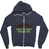 mustache pinch Zipper Hoodie