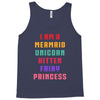 i am a mermaid unicorn kitten fairy princess Tank Top