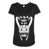 'i'm up all night to get loki' thor  avengers tom hiddleston funny Maternity Scoop Neck T-shirt