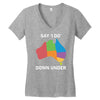 say i do down under Women's V-Neck T-Shirt