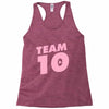 team 10 light pink Racerback Tank