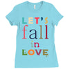 let's fall in love Ladies Fitted T-Shirt