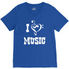 i love music V-Neck Tee