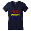 i prefer eating out girls Women's V-Neck T-Shirt