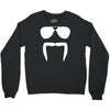 aviator sunglasses horseshoe fu manchu biker mustache Crewneck Sweatshirt